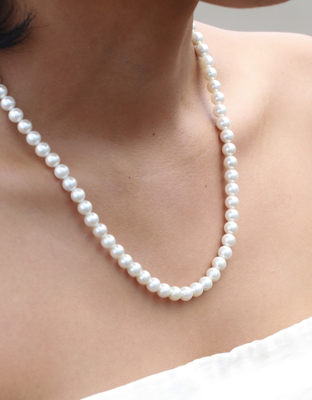 Elli Jewelry - Classic Shell Pearl Necklace in Gold-Plated 925 Silver