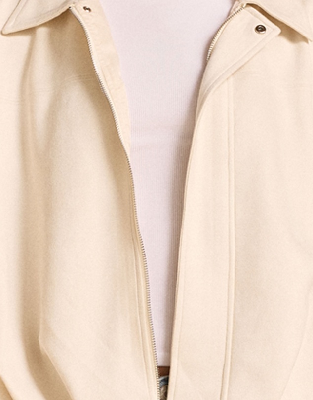 MVN - Faux Suede Bomber Jacket