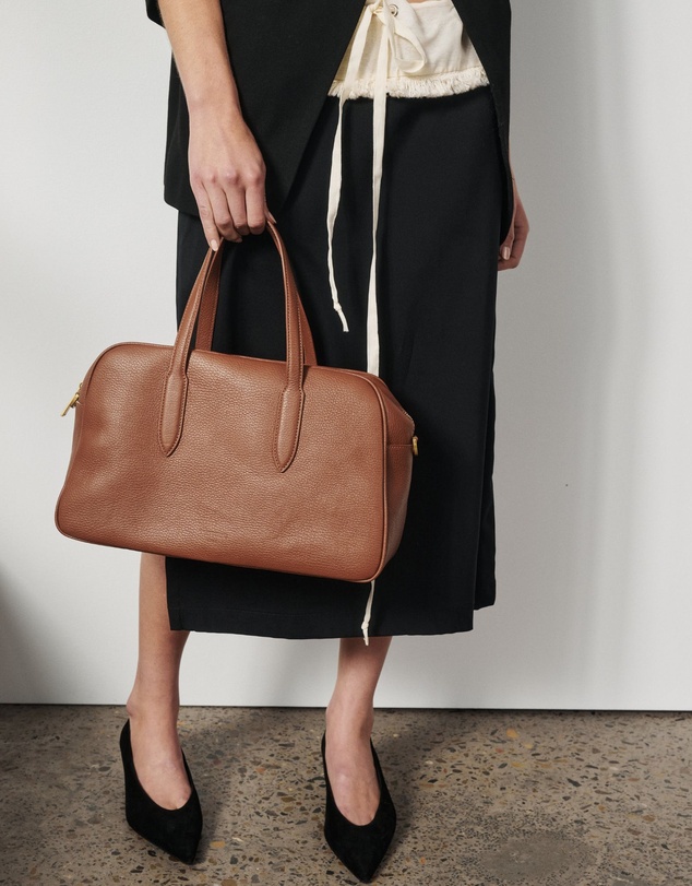 VESTIRSI - Vera Cognac Medium Bowler Bag