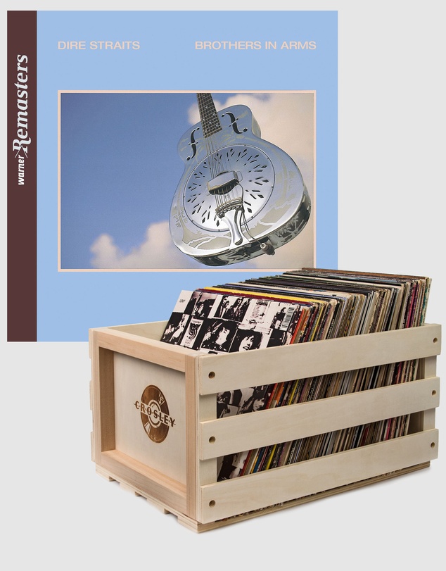 Universal Music - Crosley Record Storage Crate & Dire Straits Brothers In Arms - Double Vinyl Album Bundle
