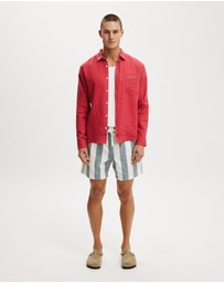 Cotton On - Relaxed Linen Long Sleeve Shirt
