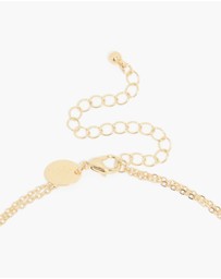 Lovisa - Gold Plated Cubic Zirconia & Pearl Layered Necklace