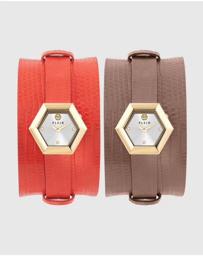 Philipp Plein - LA JUNGLE DE PLEIN 28mm Gold-Tone Analogue