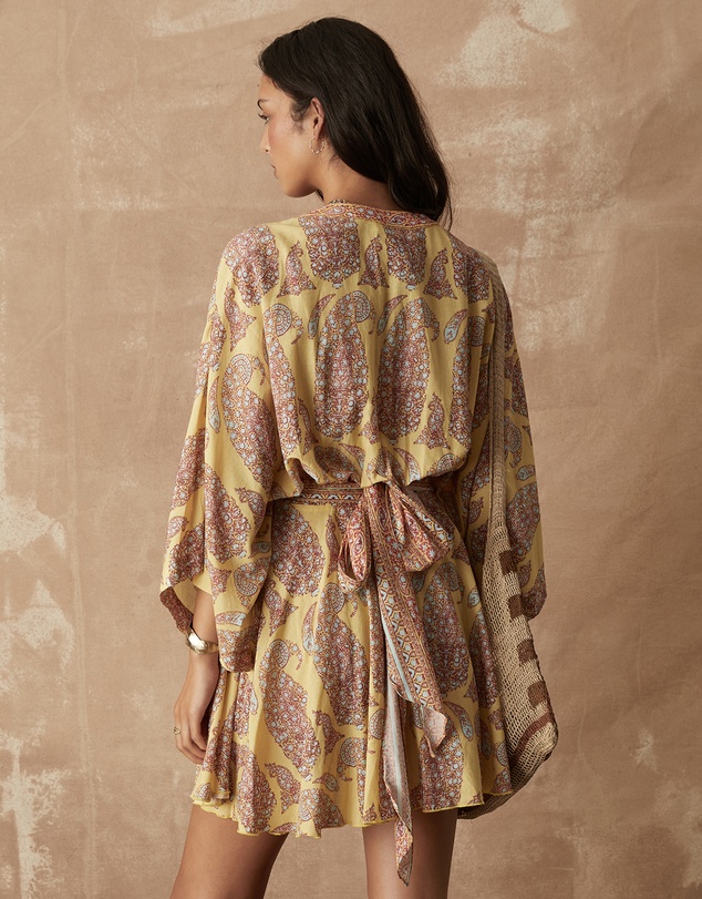 BOTEH - Calico Flared Robe Dress