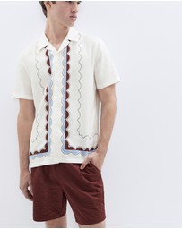 UNISON - Wavy Border Regular Fit Shirt
