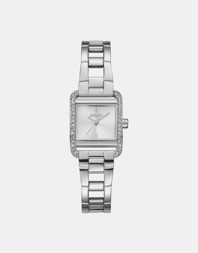 DKNY - Mini Silver 21x27mm Womens Watch + Silver Bracelet