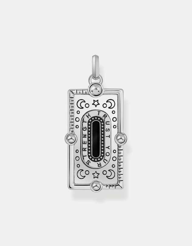 THOMAS SABO - Cosmic Pendant with A Snake, Black Cold Enamel and Various Stones
