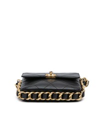 Pre-Loved by Azura Reborn - Pre-Loved chanel Quilted Leather Flap Bag with Chain Strap Top Handle and Interlocking Logo