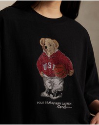 Polo Ralph Lauren - Rhinestone Polo Bear Cotton Jersey Tee