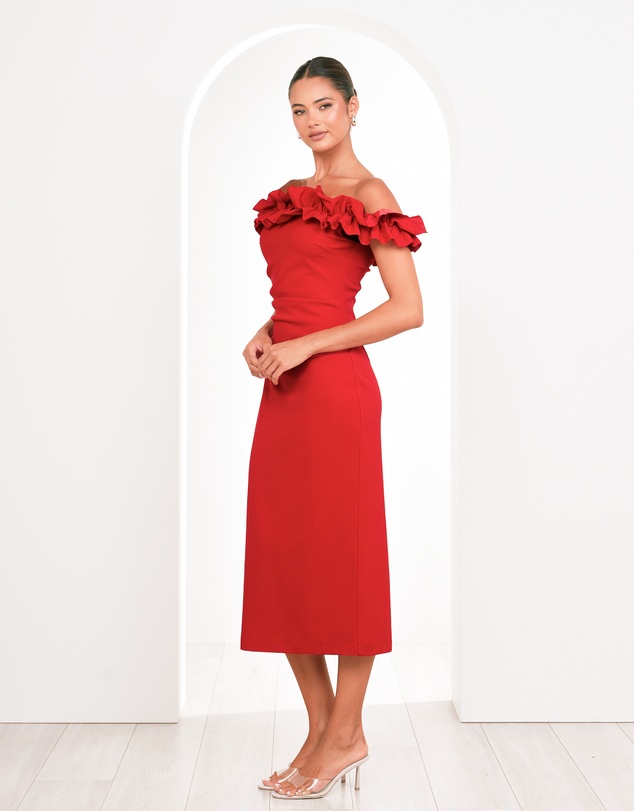 Pilgrim - Clara Off Shoulder Midi Dress