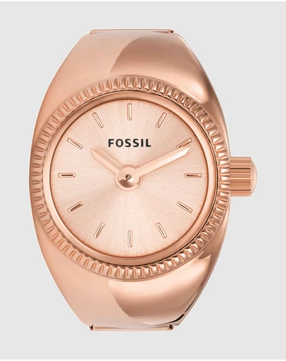 Fossil - Ring Watch Rose Gold-Tone Analogue Watch