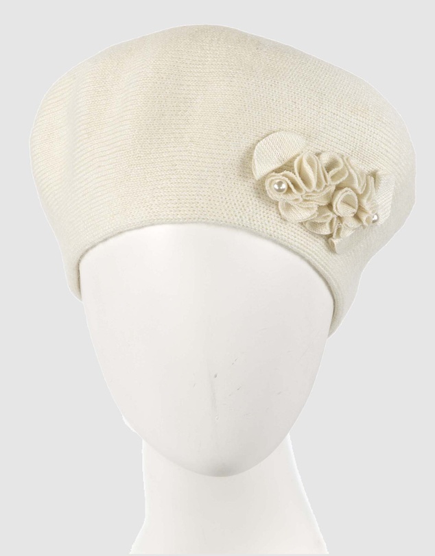 Max Alexander - European Made Cream Soft Wool Beret
