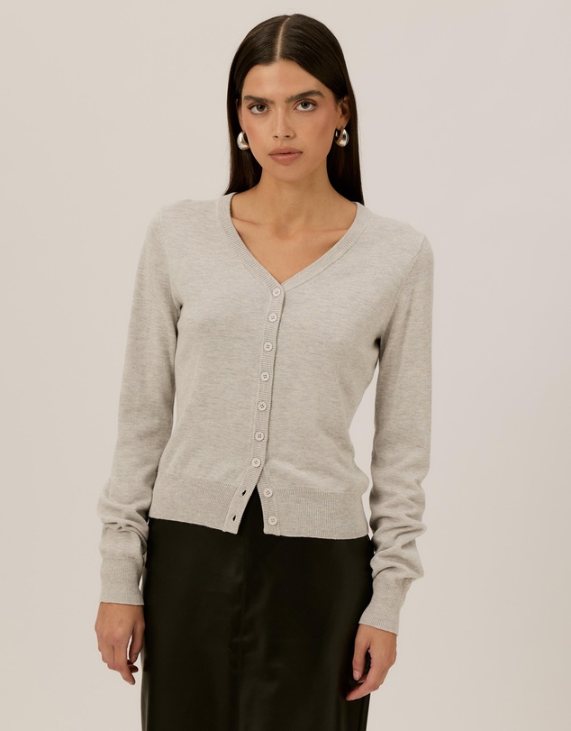 Tussah - Simone Cotton Blend V Neck Knit Cardigan
