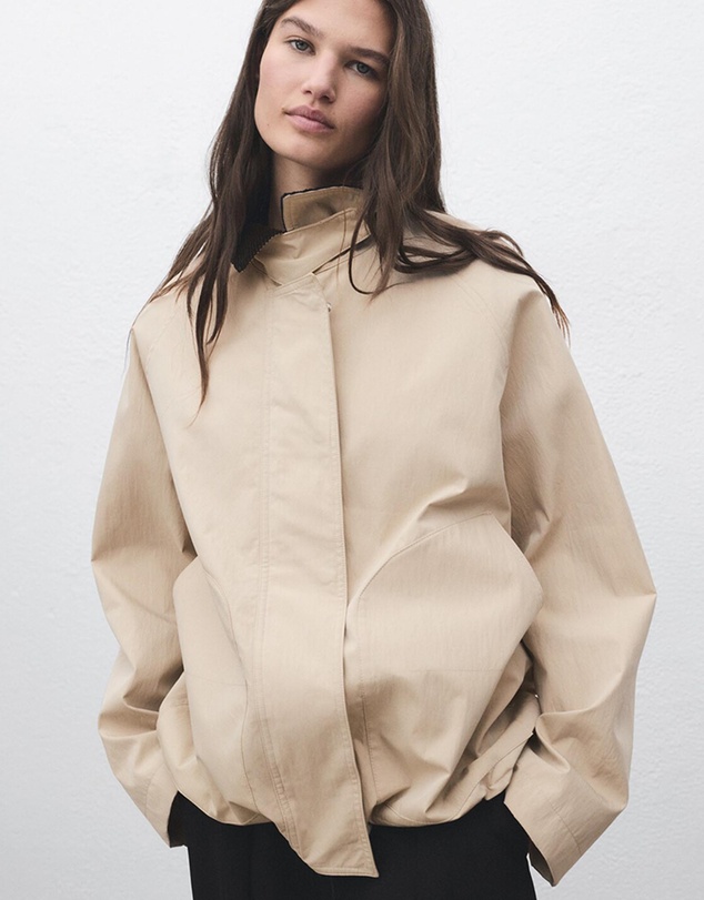 M.N.G - Cotton Jacket With Corduroy Collar