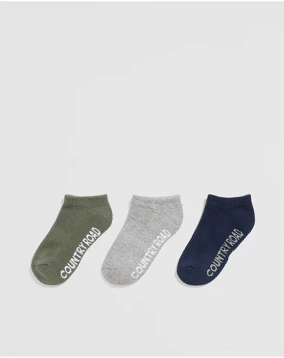 Country Road - Organically Grown Cotton Blend Cushion Sock Pack Of 3