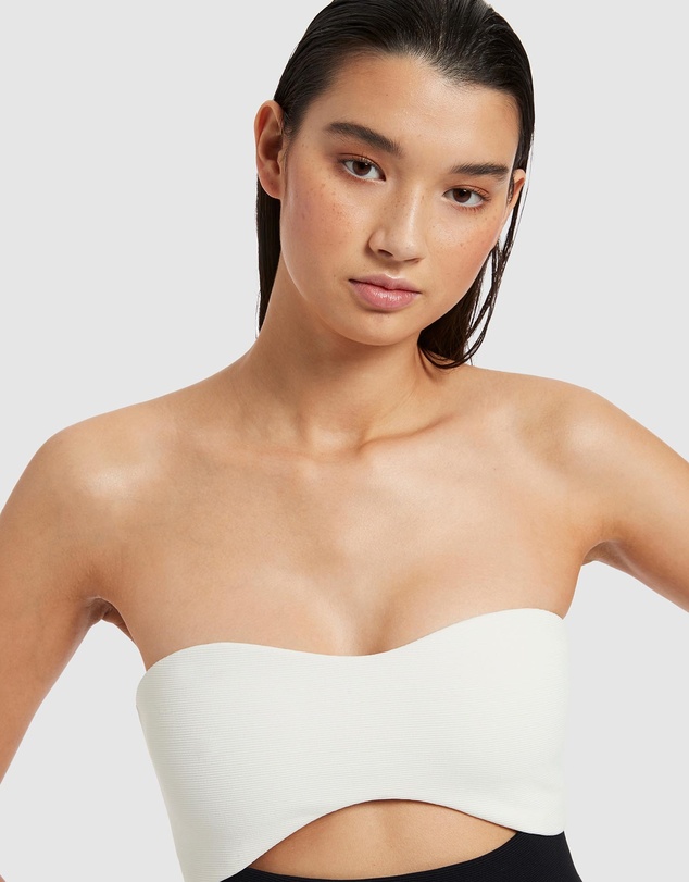 JETS - Versa Rib Cut Out Bandeau One-Piece