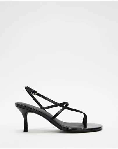 AERE - Alina Leather Strap Heels