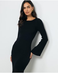 AERE - Ivy Rib Knit Midi Dress