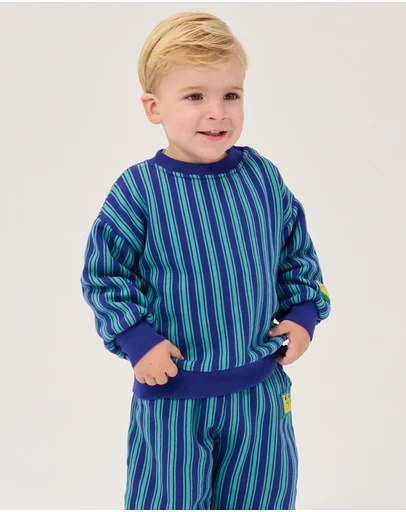 Bobo Choses - Booo Bo Choses Tag Stripes Sweatshirt - Babies