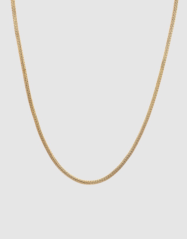 Kuzzoi - ICONIC EXCLUSIVE - Classic Snake Chain Necklace in Gold-Plated 925 Sterling Silver