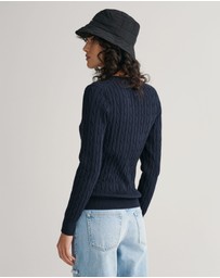 Gant - Stretch Cotton Cable Crew Neck Knit