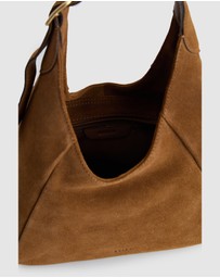Evity - Alexa Leather Small Suede Hobo Bag