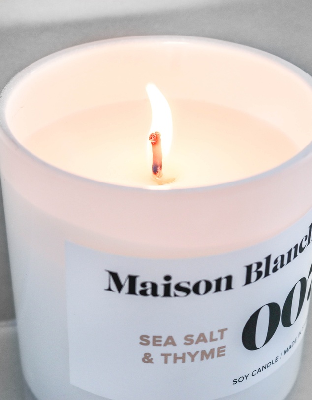 Maison Blanche - 007 Sea Salt & Thyme - Large Candle