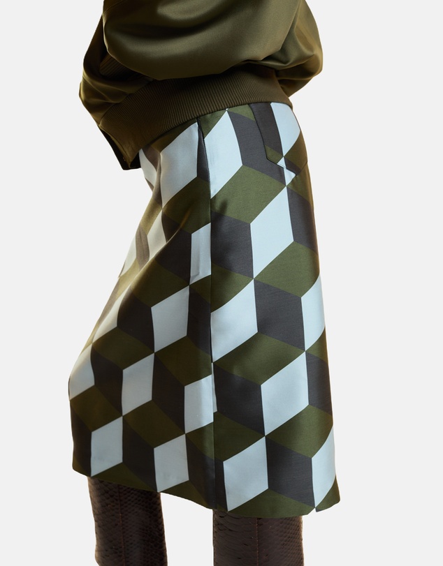 Cynthia Rowley - Silk Wool Midi Skirt