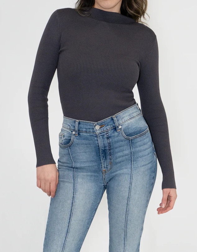 Lydan The Label - Mock Neck Long Sleeve Knit