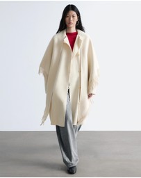 & Other Stories - Fringed Shawl Wool Coat