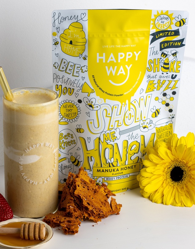 Happy Way - Manuka Honey Whey Protein Powder