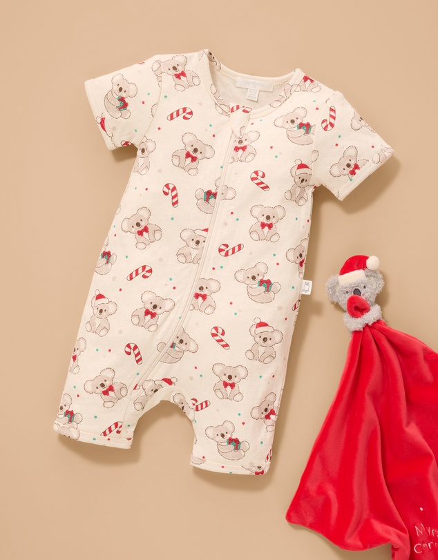 Purebaby - Short Sleeve Zip Growsuit-Kids-Babies