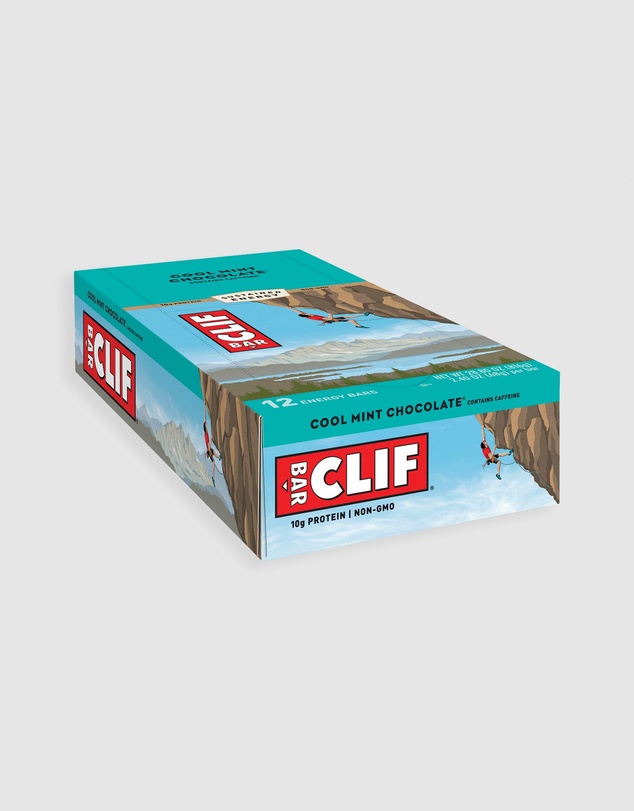 CLIF - Cool Mint Choc (49mg Caffeine) Energy Bar - 12x68g