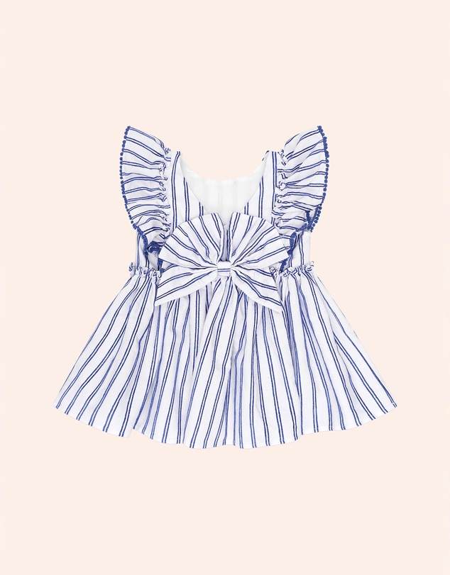 Huxbaby - Ocean Stripe Bow Back Dress - ICONIC EXCLUSIVE - Babies-Teens