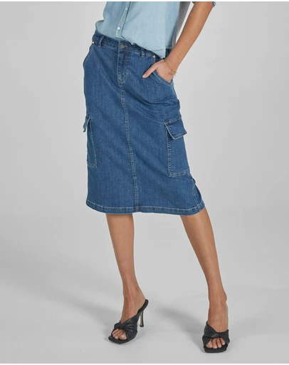DRICOPER DENIM - Cargo Midi Skirt