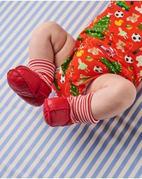 Kip&Co - Christmas Toys Organic Short Sleeve Romper - Babies