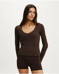 Cotton On Body Active - Ultra Soft Scoop Neck Long Sleeve Top