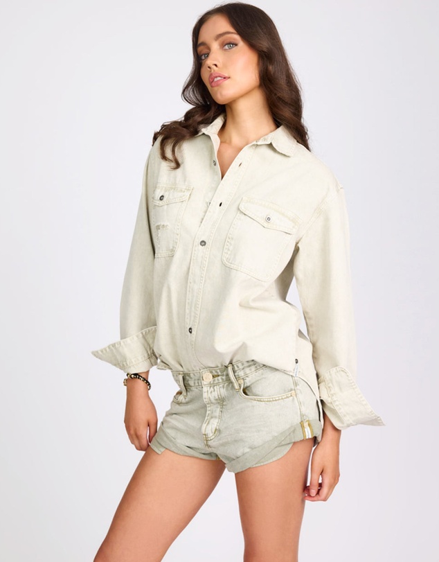 ONE TEASPOON - Everyday Denim Shirt - Antique White