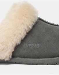 EVERAU - EverAU Ugg Rosa Slipper Suede Cow Suede Upper House Shoes