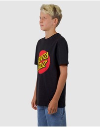 Santa Cruz - Classic Dot Puff Front Tee - Teens