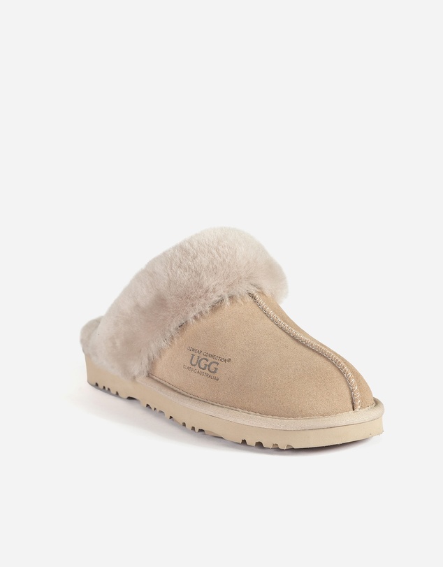 Ozwear Connection Uggs - Ugg Slippers Premium Australia Sheepskin Unisex Scuffette Suede