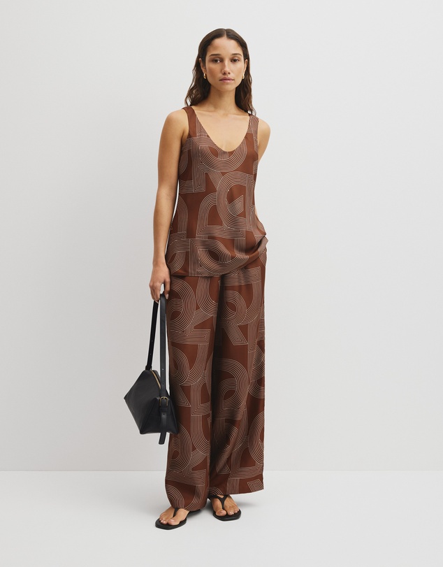 Country Road - Logo Washable Silk Scoop Tank