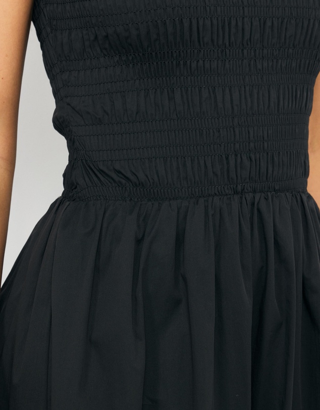 AERE - Esme Shirred Cotton Midi Dress