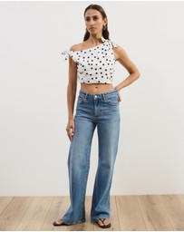 Atmos&Here - Astrid Asymmetric Polka Dot Top