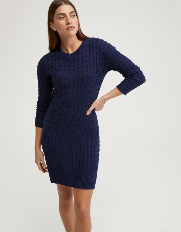 Oxford - Sweeny Cable Knit Mini Dress