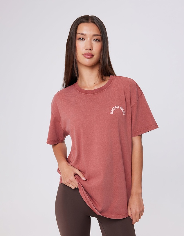Upstate - Thrive Tee - Washed Marsala