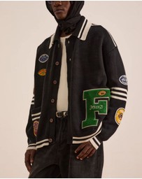 Found - Varsity Patch Collared Cardigan