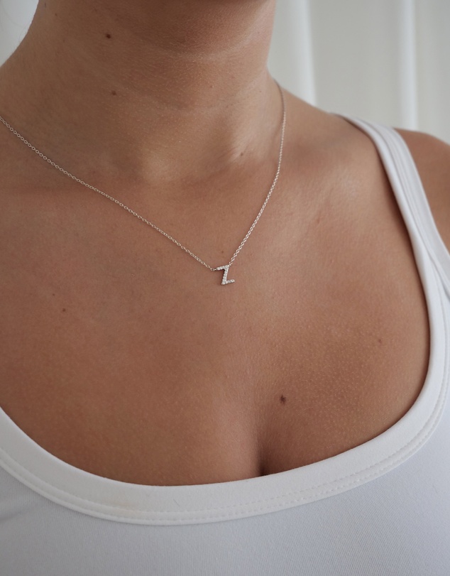 The Silver Collective - A-Z Letter Necklace Silver - Z