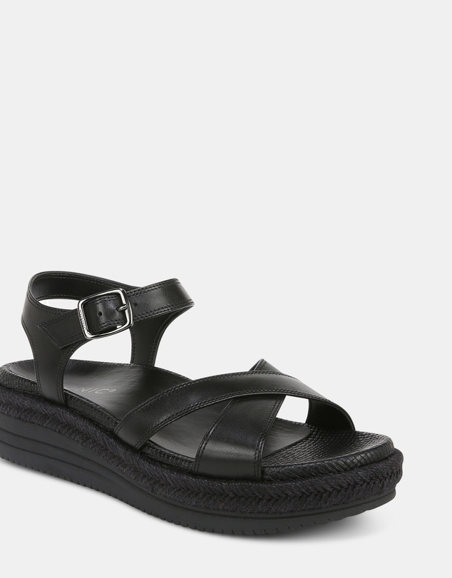 Vionic - Mar Platform Sandal - Black Leather