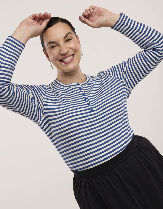 Obus - Traveller Waffle Henley Top